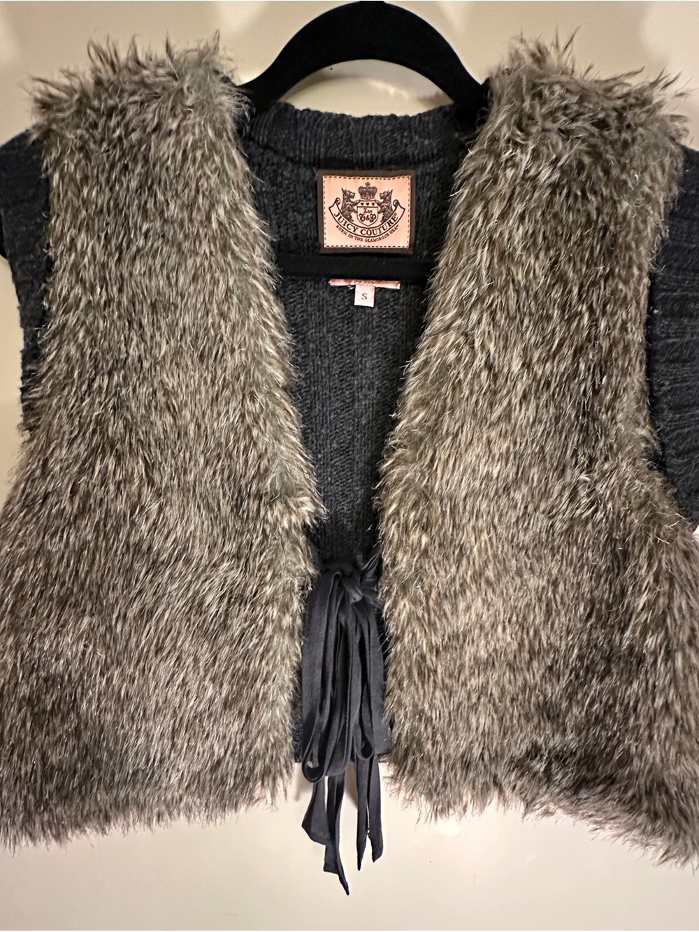 Y2K Vintage Faux Fur/ Cashmere/ Wool Vest